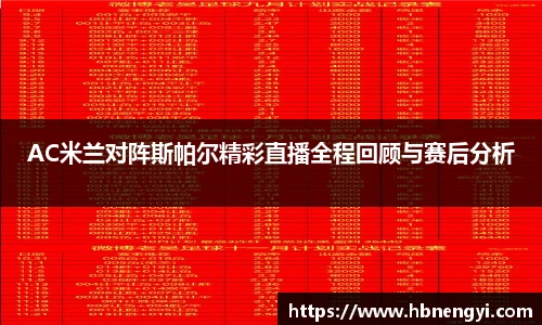 AC米兰对阵斯帕尔精彩直播全程回顾与赛后分析